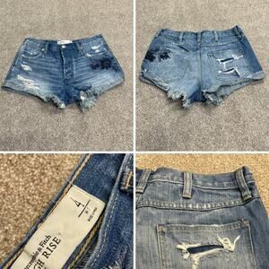 Abercrombie & Fitch high rise shorts 4 27W Daisy Dukes Western cowgirl rodeo
